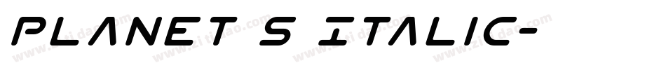 Planet S Italic字体转换